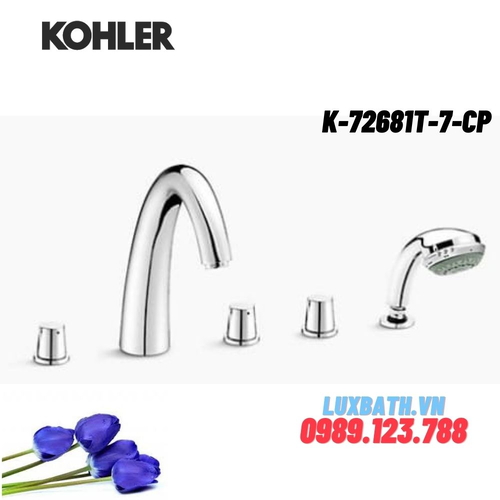 Vòi bồn tắm gắn bồn Kohler K-72681T-7-CP
