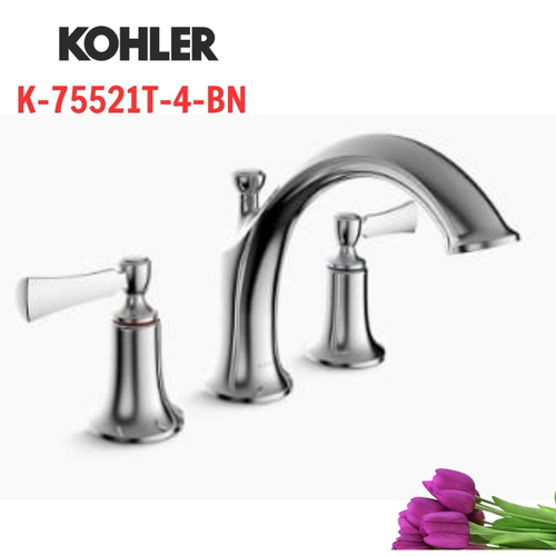 Vòi bồn tắm gắn bồn Kohler K-75521T-4-BN Elate Mỹ