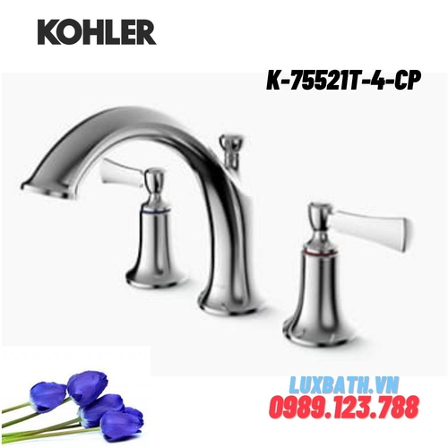 Vòi bồn tắm gắn bồn Kohler K-75521T-4-CP