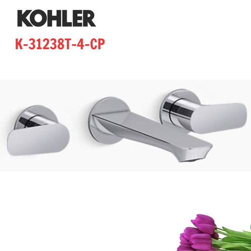Vòi bồn tắm Kohler K-31238T-4-CP Aleo S gắn tường Mỹ