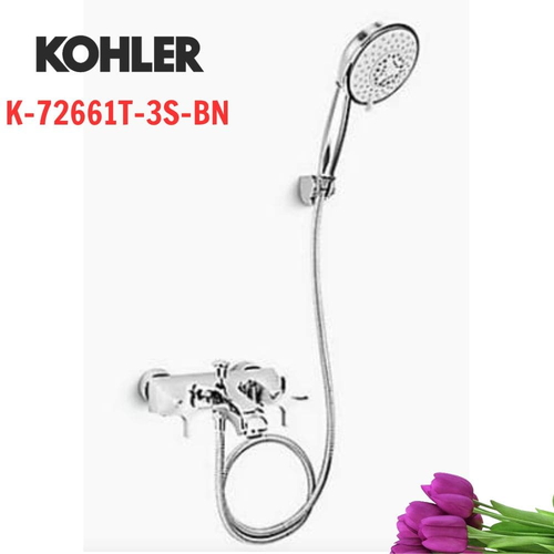 Vòi bồn tắm Kohler K-72661T-3S-BN Memoirs gắn tường