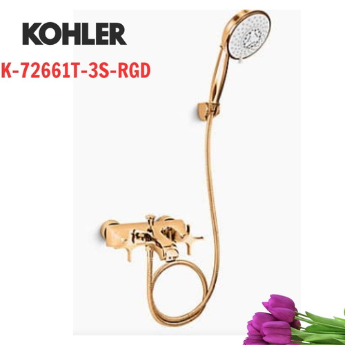 Vòi bồn tắm Kohler K-72661T-3S-RGD Memoirs gắn tường