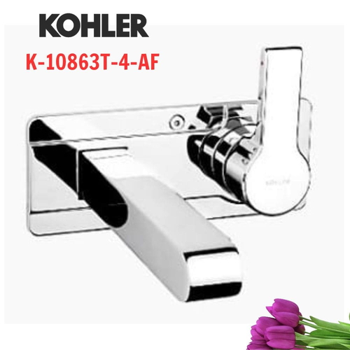 Vòi Chậu Lavabo Kohler K-10863T-4-AF Nóng Lạnh gắn tường