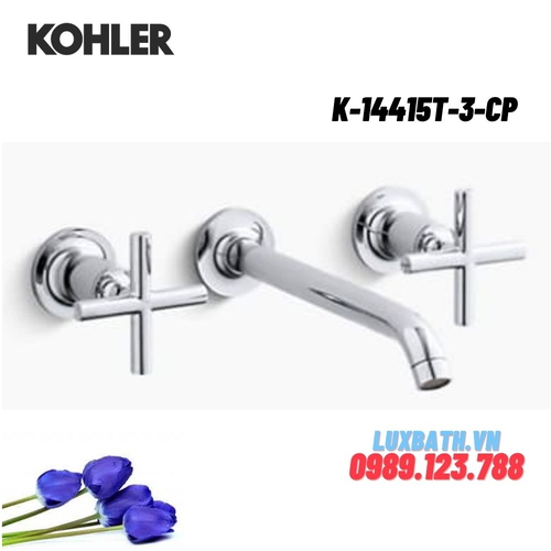 Vòi Chậu Lavabo Kohler K-14415T-3-CP gắn tường