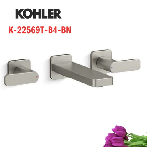Vòi Chậu Lavabo Kohler K-22569T-B4-BN Nóng Lạnh gắn tường