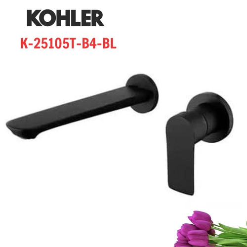Vòi Chậu Lavabo Kohler K-25105T-B4-BL Nóng Lạnh gắn tường