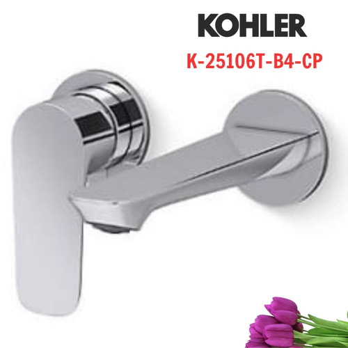 Vòi Chậu Lavabo Kohler K-25106T-B4-CP Nóng Lạnh gắn tường