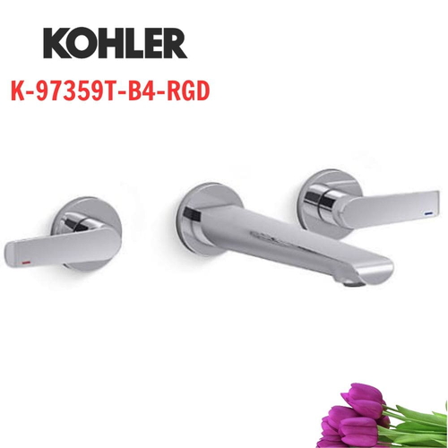 Vòi Chậu Lavabo Kohler K-97359T-B4-RGD Nóng Lạnh gắn tường