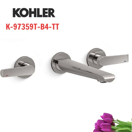 Vòi Chậu Lavabo Kohler K-97359T-B4-TT Nóng Lạnh gắn tường