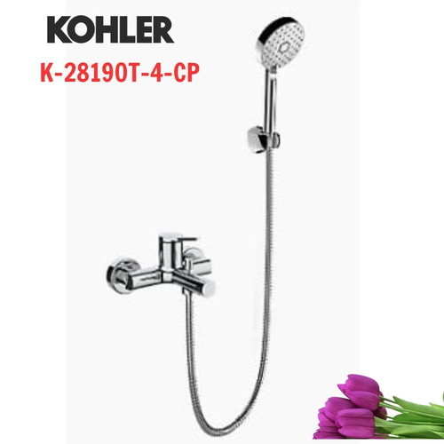 Vòi bồn tắm Kohler K-28190T-4-CP Elate gắn tường Mỹ