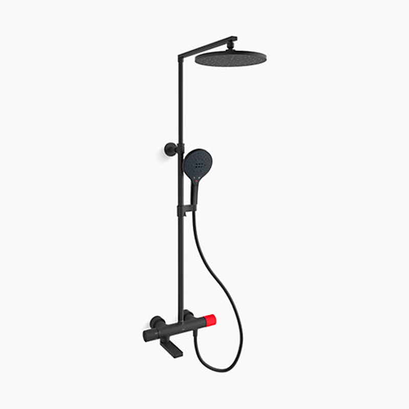 Sen Tắm Cây Nhiệt Độ 3 Đường Nước Kohler Composed K-73111T-7MU-BL Màu Đen