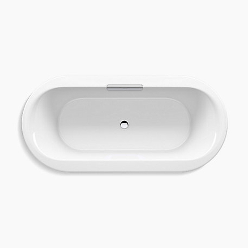 Bồn tắm đặt sàn Kohler K-99311T-0 Volute gang tráng men