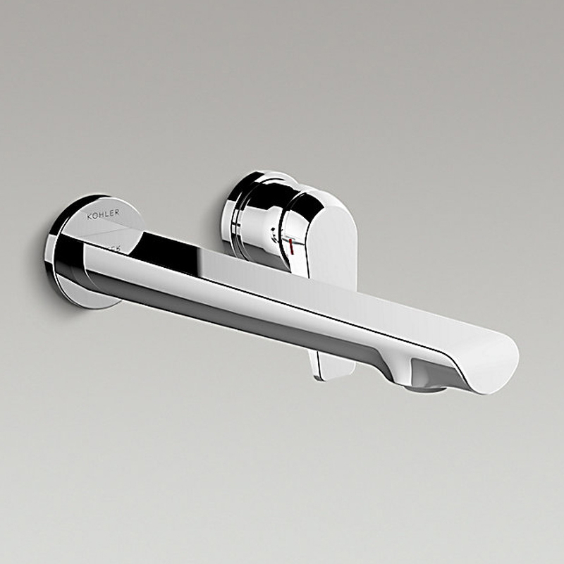Vòi Chậu Lavabo Kohler K-97358T-B4-CP Nóng Lạnh gắn tường