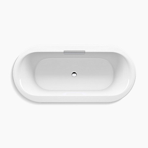 Bồn tắm đặt sàn Kohler K-99311T-0 Volute gang tráng men
