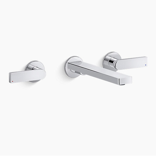 Vòi Chậu Lavabo Kohler K-73067T-B4-CP Nóng Lạnh gắn tường