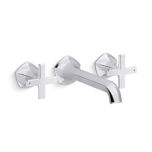 Vòi Chậu Lavabo Kohler K-EX27103T-3-CP Nóng Lạnh gắn tường