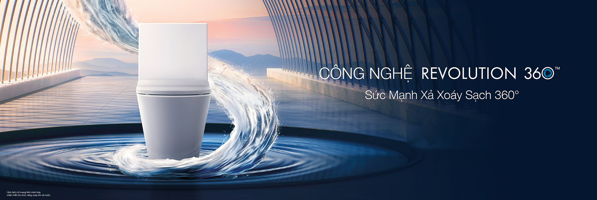 Bồn cầu kohler hiện đại với xả xoáy sạch 360