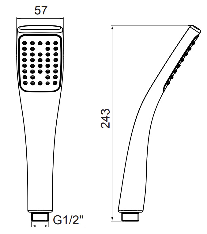 Bản vẽ kỹ thuật vòi sen cầm tay Kohler K-12178T-CP