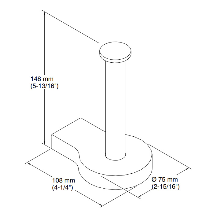Bản vẽ kỹ thuật lô giấy Kohler K-15217T-CP