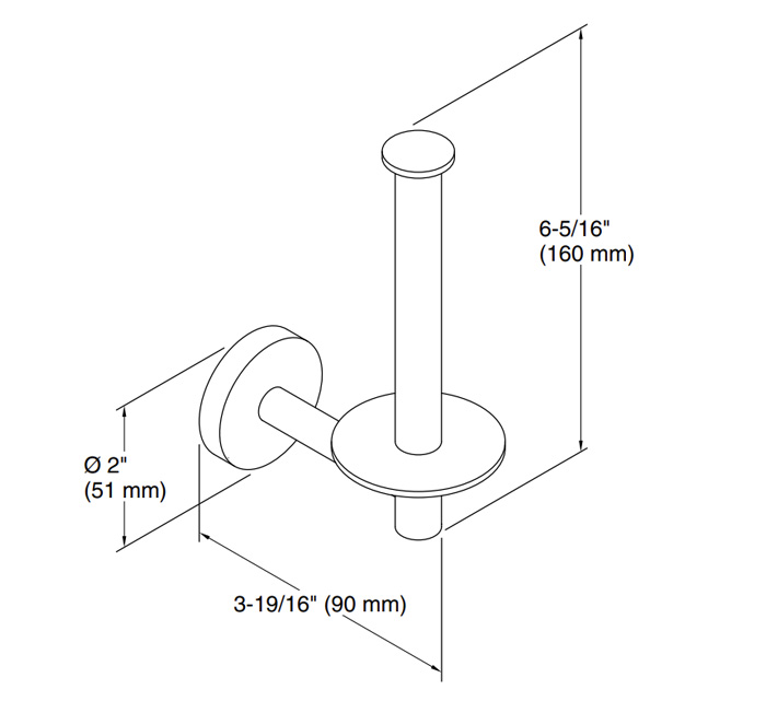 Bản vẽ kỹ thuật lô giấy Kohler K-27293-CP
