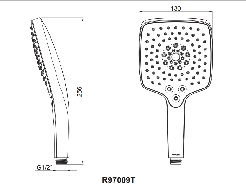Bản vẽ kỹ thuật tham khảo dòng Kohler R97009T