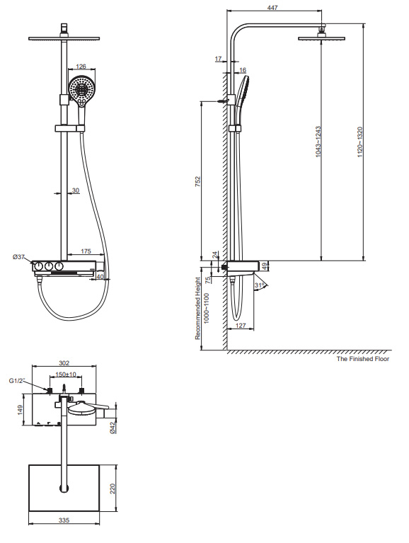 Bản vẽ kỹ thuật tham khảo Kohler K-23860T-9-CP