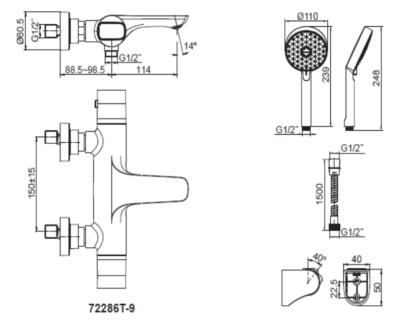 Bản vẽ kỹ thuật tham khảo Kohler K-72286T-9-CP