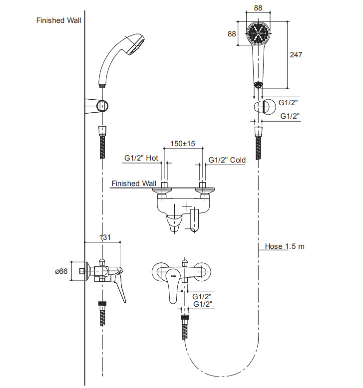 Bản vẽ kỹ thuật tham khảo Kohler K-8682X-1A-CP
